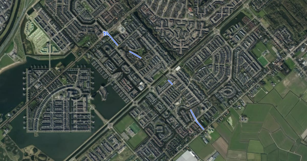 Маршрут 12-22 на спутниковом снимке