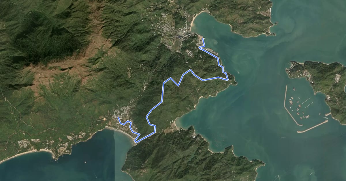 Маршрут 鳳凰徑第12段 Lantau Trail Section 12 на спутниковом снимке