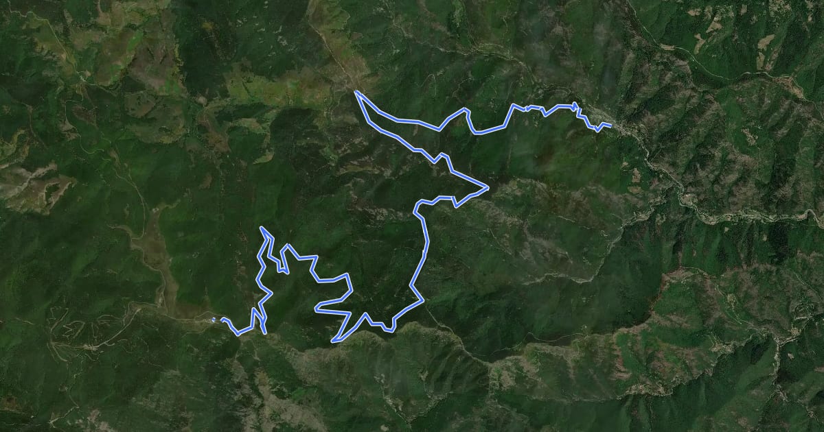 Маршрут 12 Les serres de la Vallée Borgne на спутниковом снимке