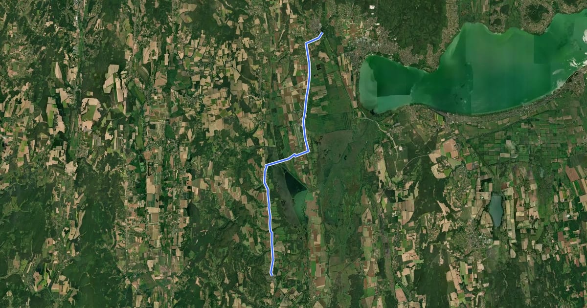 Маршрут 121 на спутниковом снимке