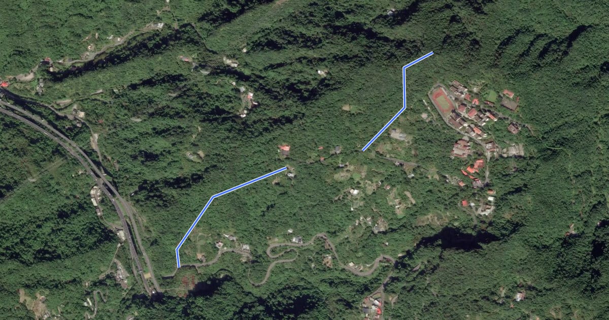 Маршрут 大崙古道 на спутниковом снимке