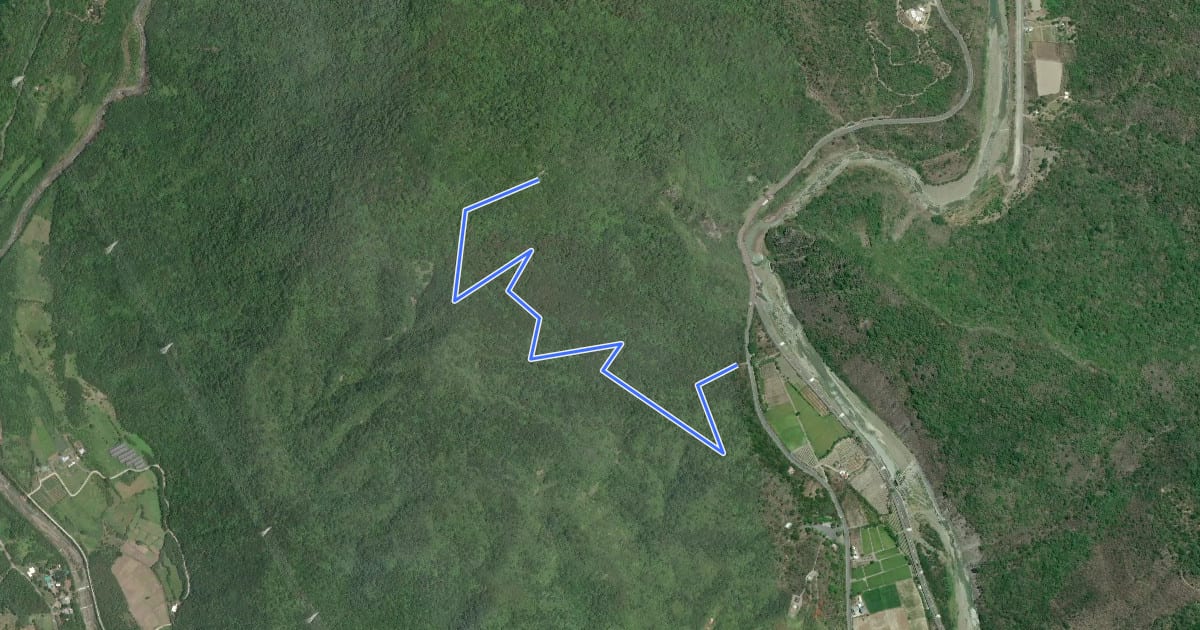 Маршрут 石門山步道 на спутниковом снимке