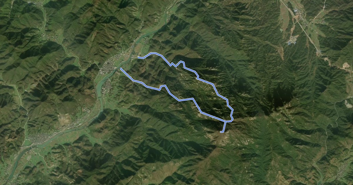 Маршрут 龙须山环线 на спутниковом снимке
