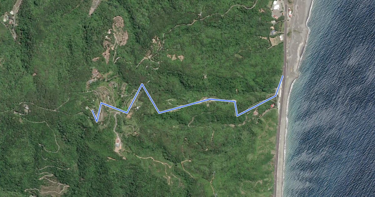 Маршрут 巴塱衛山步道 на спутниковом снимке