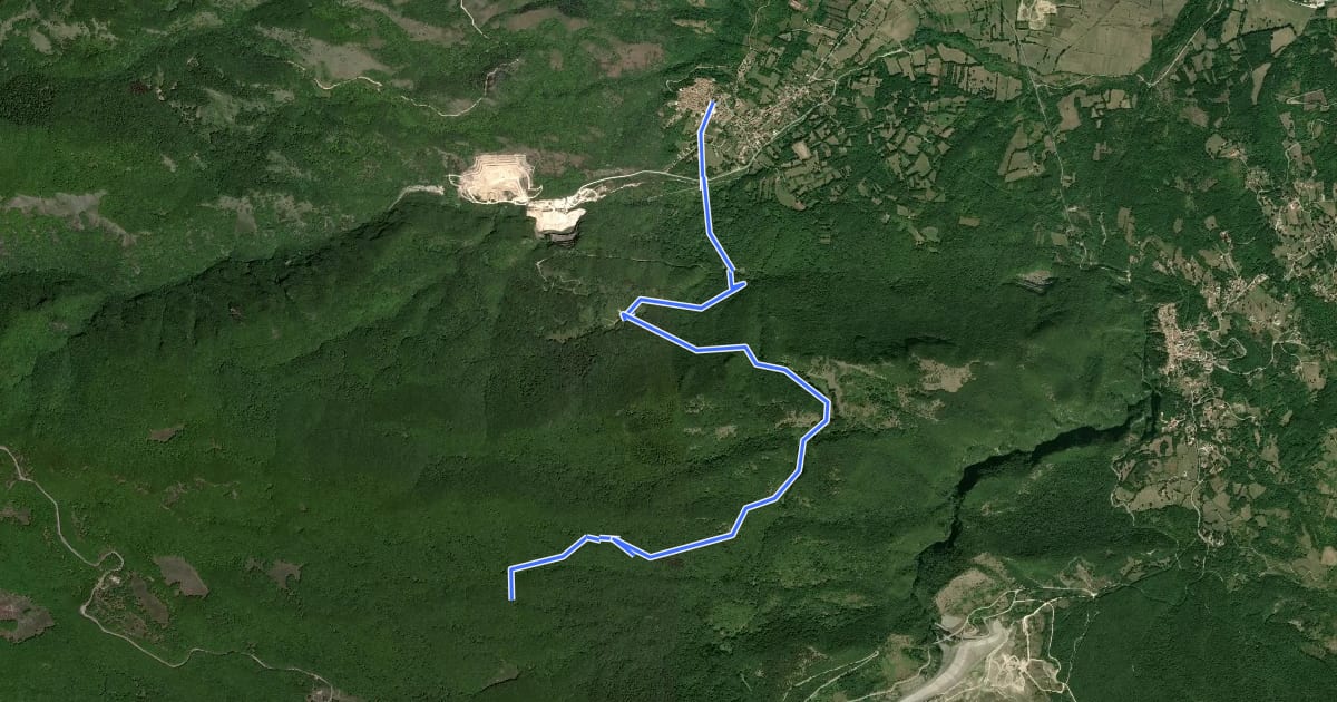 Маршрут 124 на спутниковом снимке