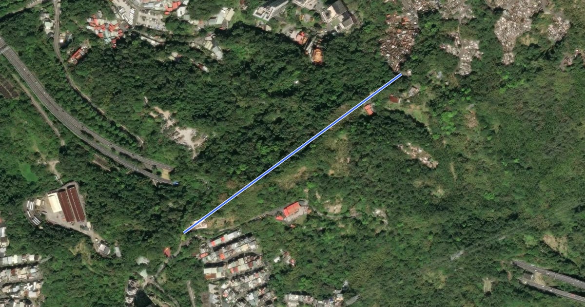 Маршрут 土地公嶺古道 на спутниковом снимке