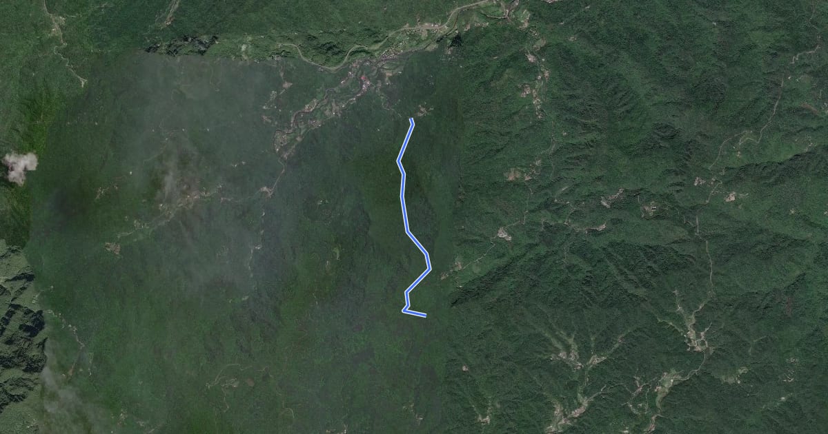 Маршрут 崩山坑古道 на спутниковом снимке