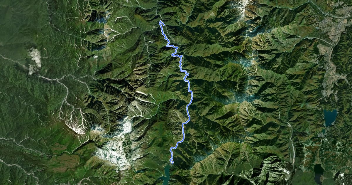 Маршрут 水平歩道 на спутниковом снимке