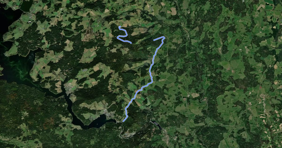 Маршрут 1269 Bohdalovice, Svéráz, rozc. - Lipno nad Vltavou на спутниковом снимке