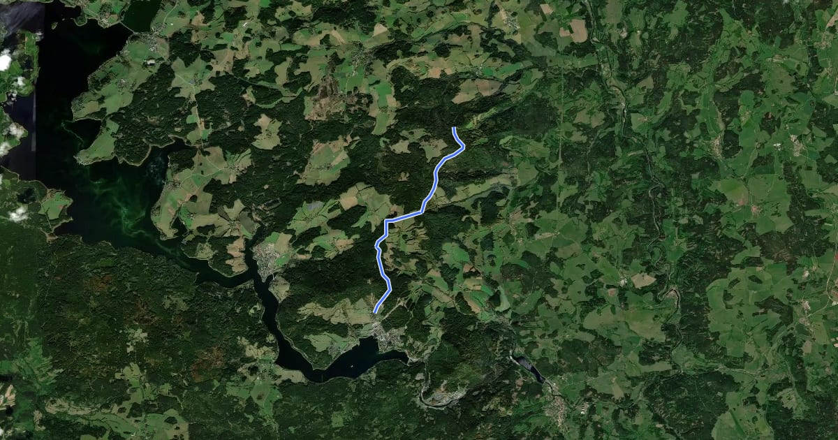 Маршрут 1270 Slupečná - Bučí (býv.) на спутниковом снимке