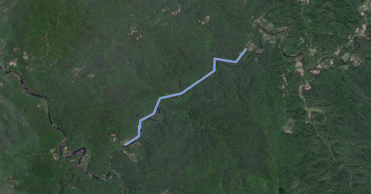 Маршрут 北勢溪古道 на спутниковом снимке