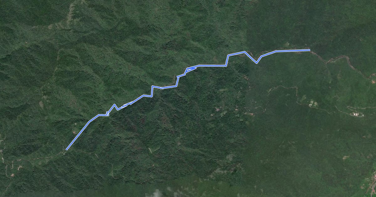 Маршрут 大溪川古道 на спутниковом снимке
