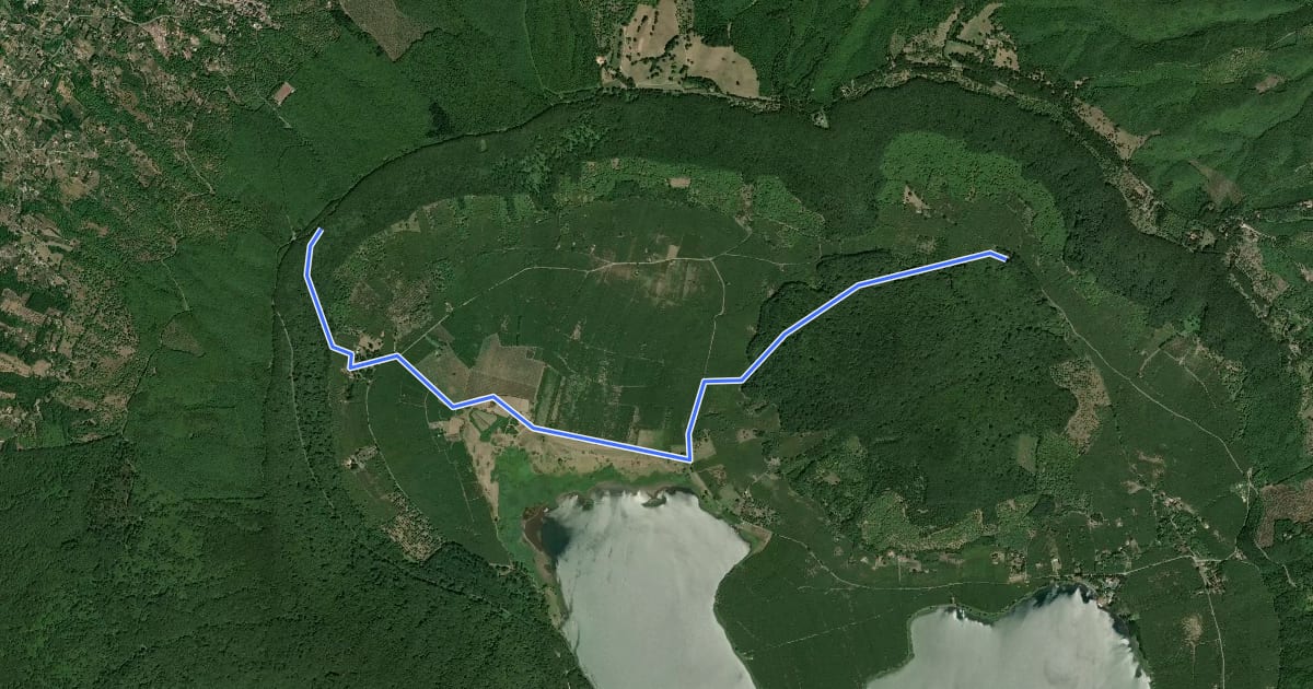 Маршрут 128A на спутниковом снимке