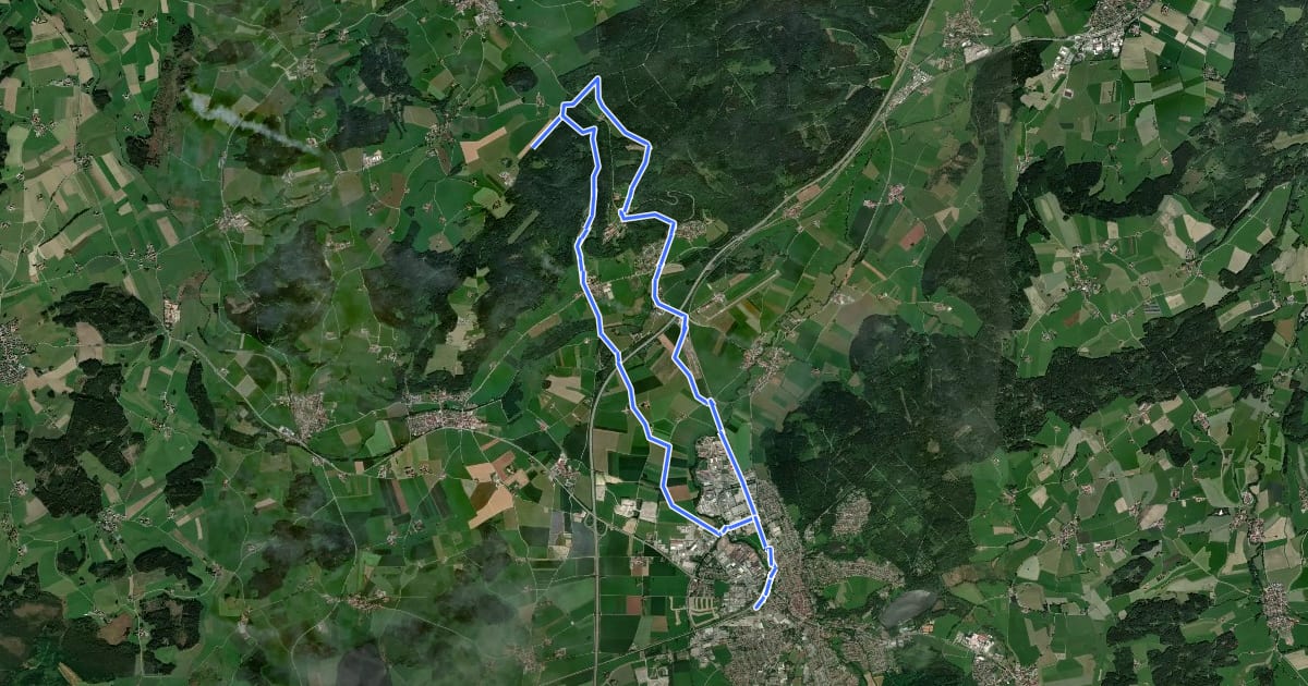 Маршрут 13 - Alpenblicktour und Schloss Zeil на спутниковом снимке