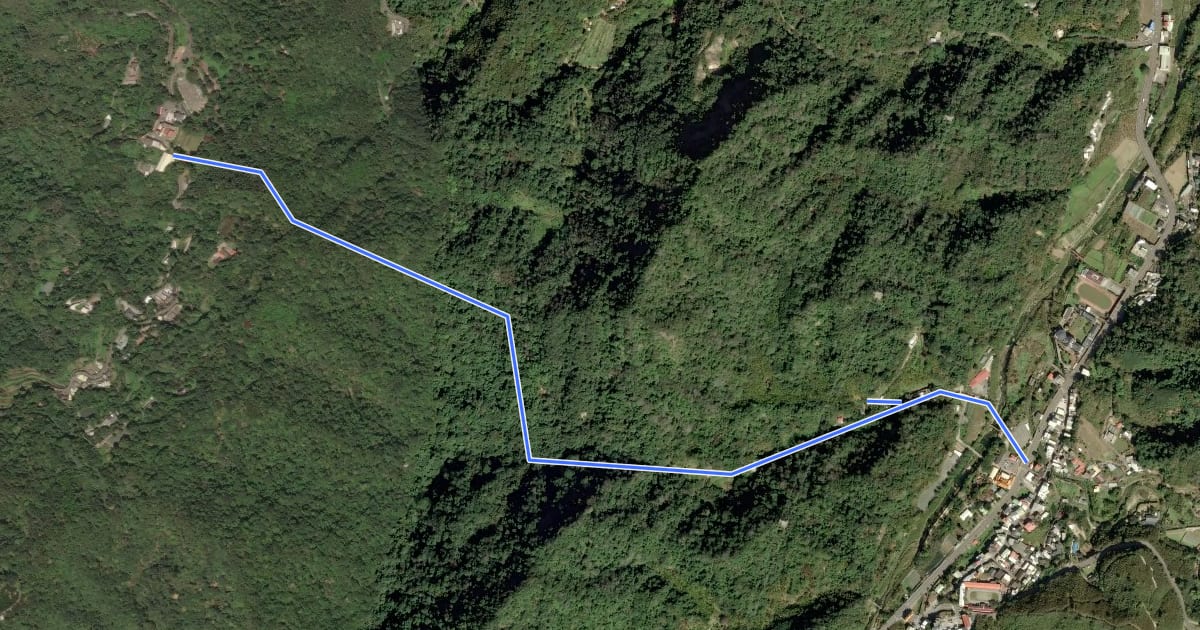 Маршрут 鳴鳳古道 на спутниковом снимке
