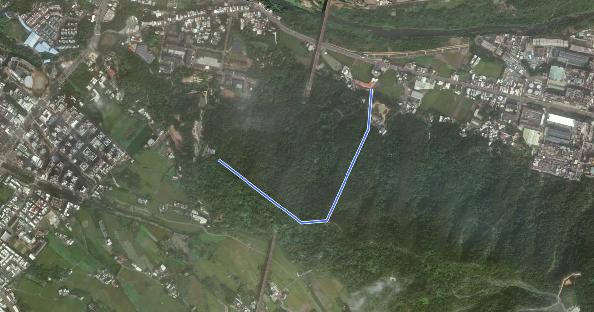 Маршрут 犁頭山登山路線 на спутниковом снимке