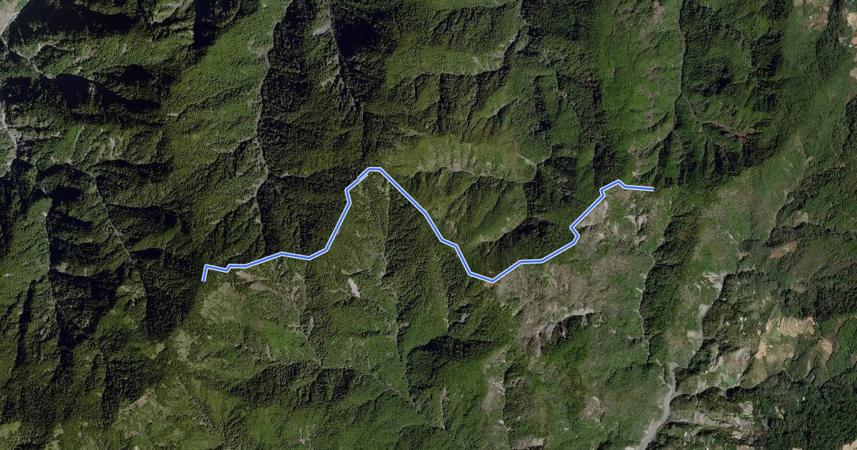 Маршрут 東高山(塔班山)登山路線 на спутниковом снимке