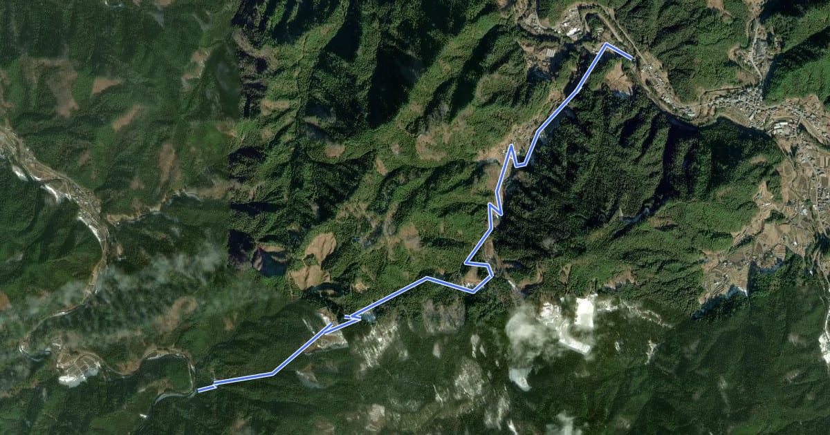 Маршрут 杣路峠 на спутниковом снимке