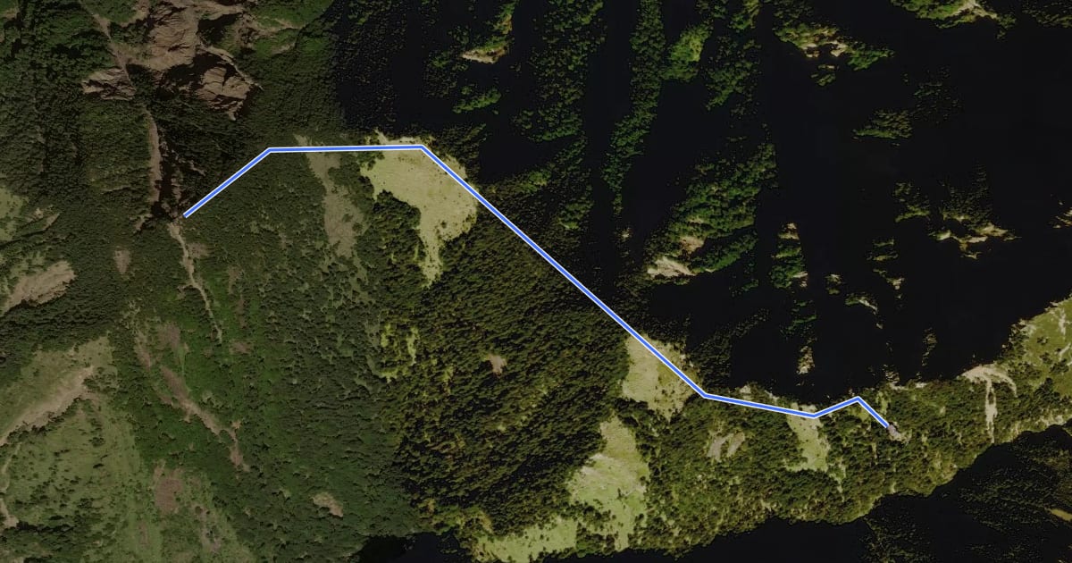 Маршрут 玉山西峰步道 на спутниковом снимке