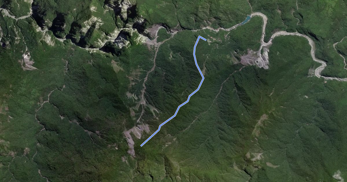 Маршрут 塔山登山路線 на спутниковом снимке