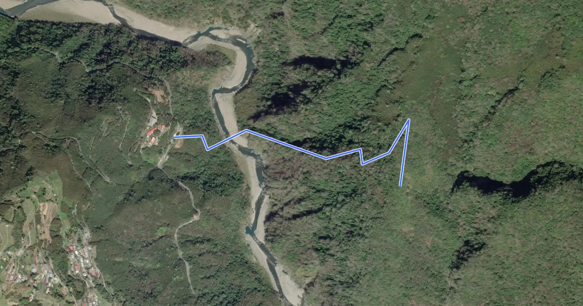 Маршрут 鷹山登山步道 на спутниковом снимке