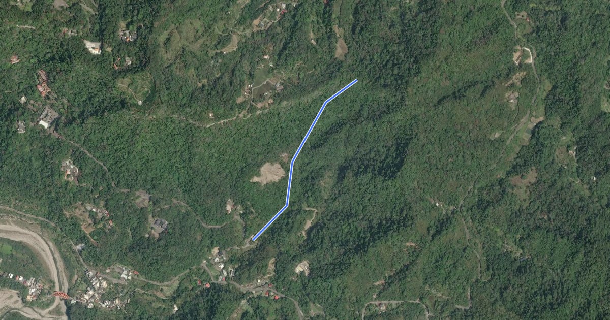 Маршрут 百段崎古道 на спутниковом снимке