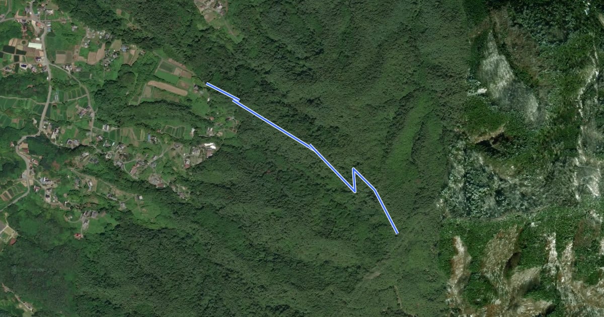 Маршрут 卯月山コース на спутниковом снимке