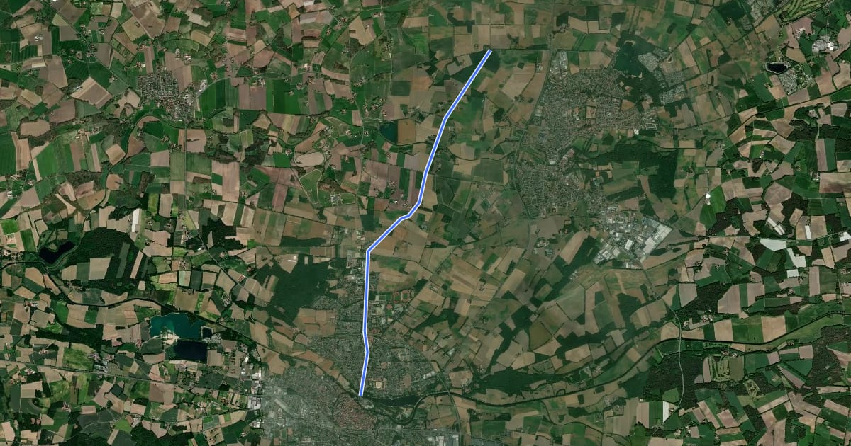 Маршрут 14-57 на спутниковом снимке