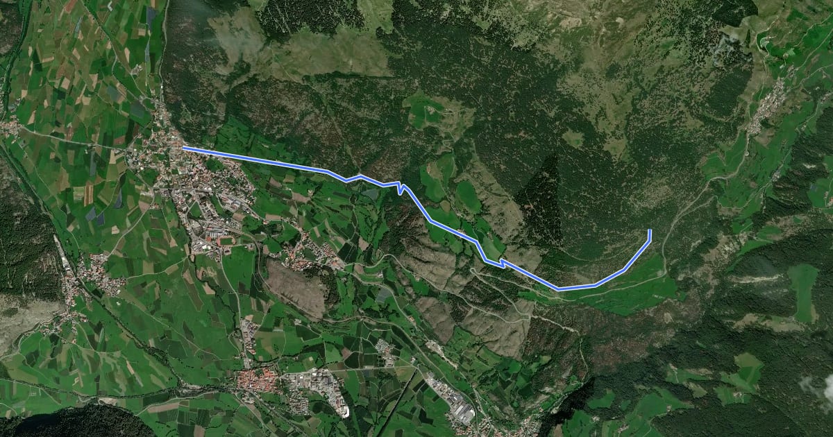 Маршрут 14 на спутниковом снимке