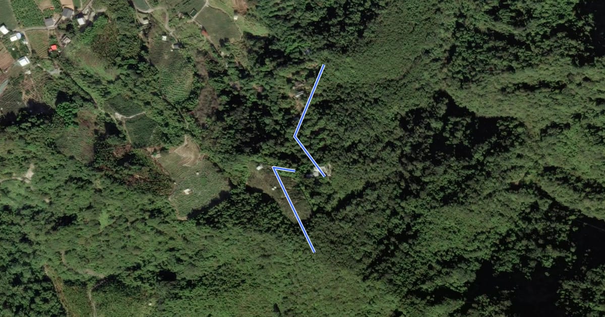 Маршрут 阿寸坑山登山路徑 на спутниковом снимке