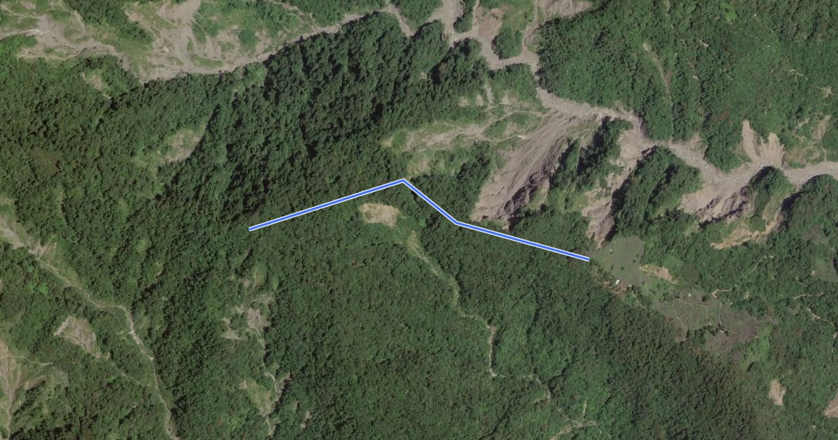 Маршрут 四社山登山路線 на спутниковом снимке