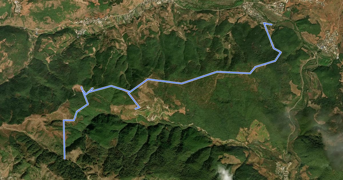 Маршрут 望海山林道 на спутниковом снимке