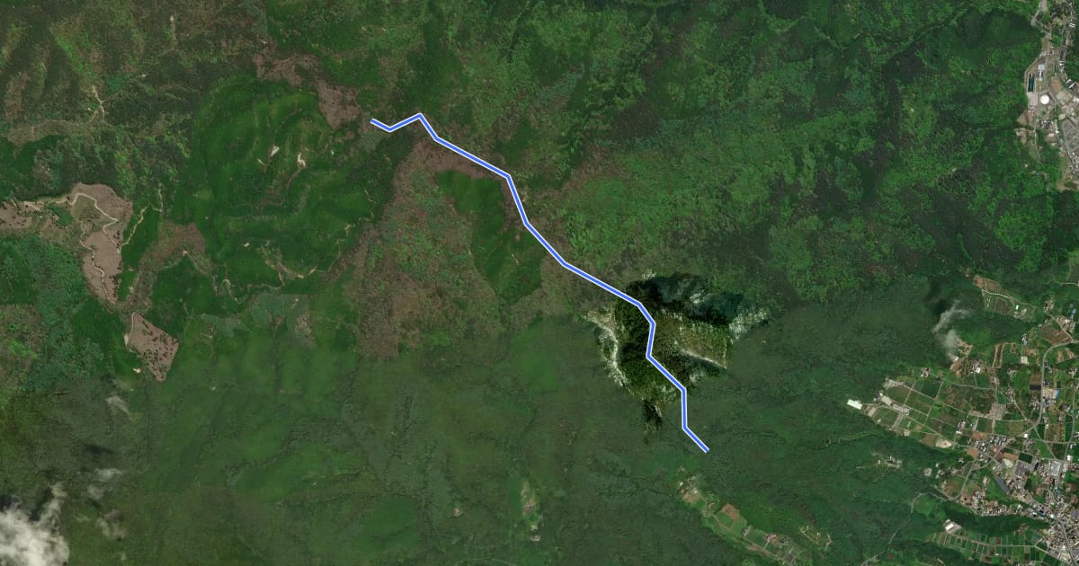 Маршрут 笠松山登山道　梅ヶ久保公園コース на спутниковом снимке