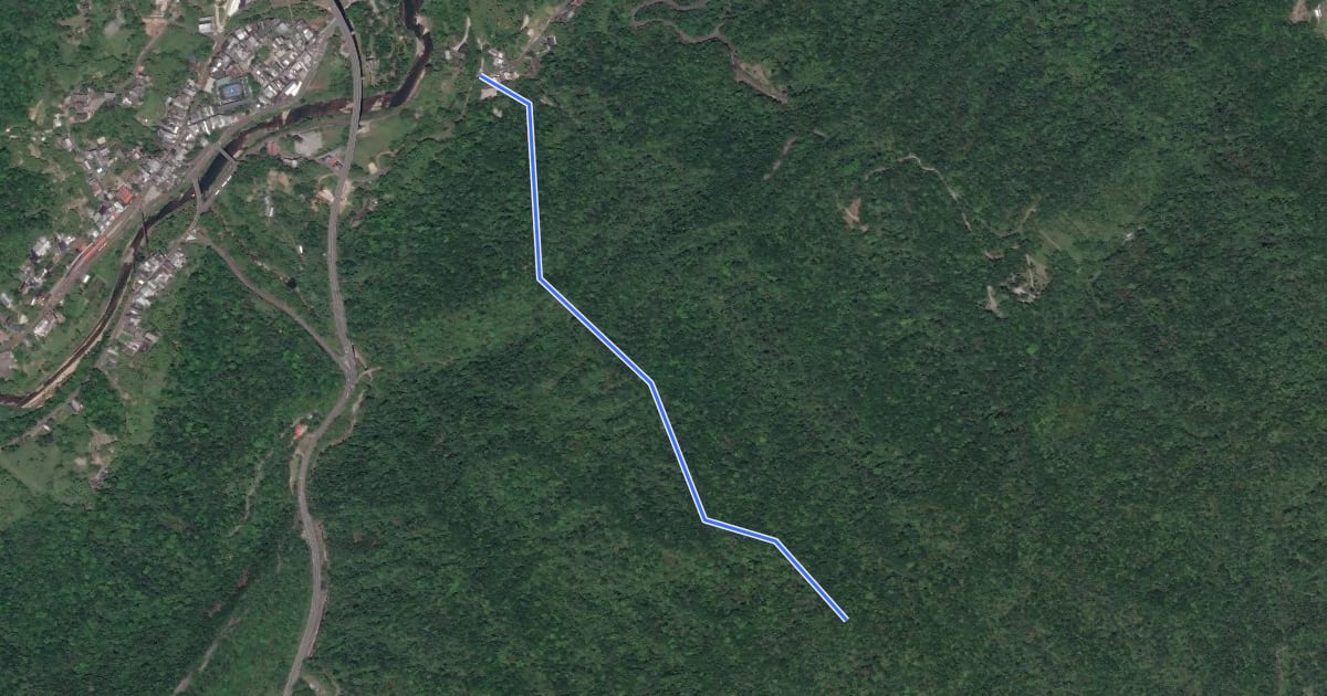 Маршрут 番子坑步道 на спутниковом снимке