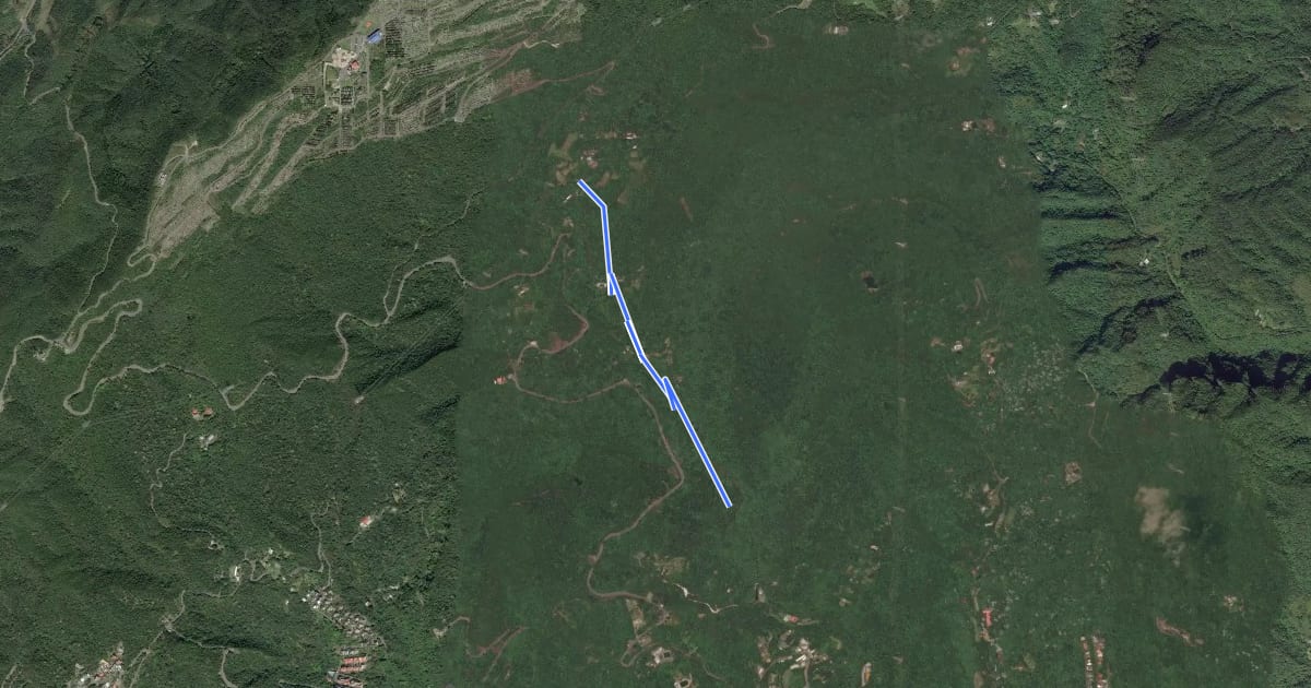 Маршрут 五指山古道 на спутниковом снимке