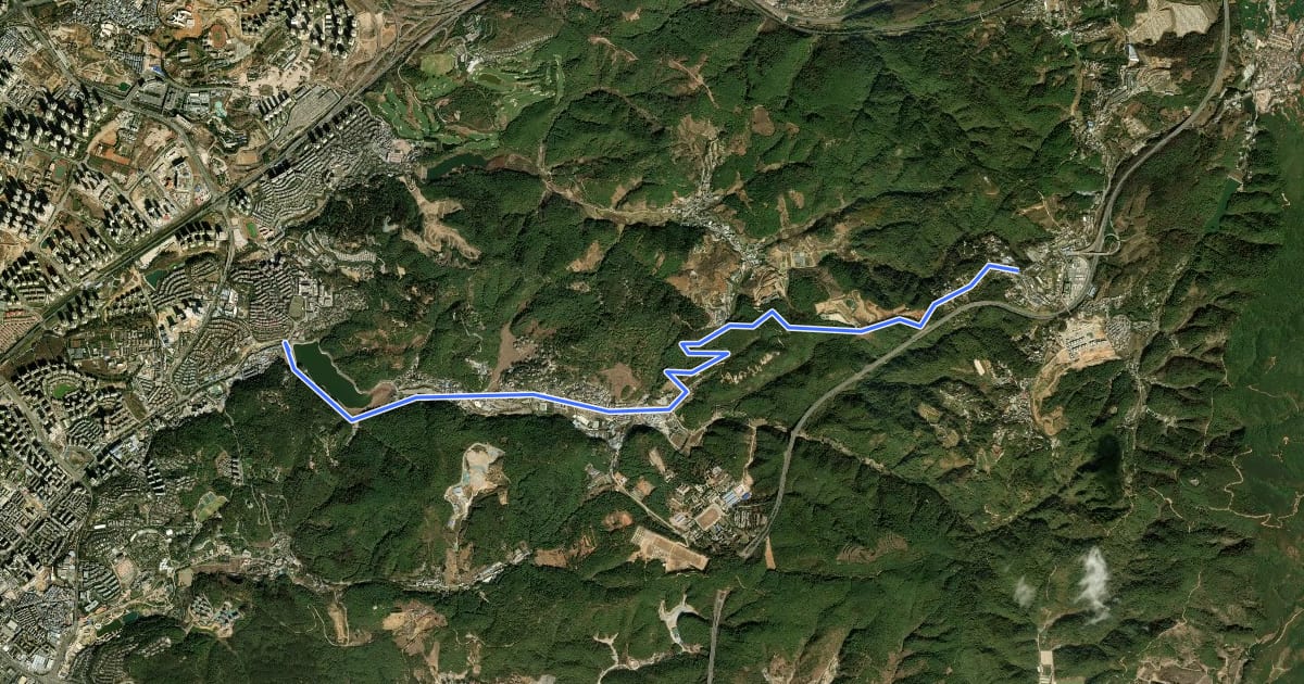 Маршрут 金殿-三村骑行线路 на спутниковом снимке