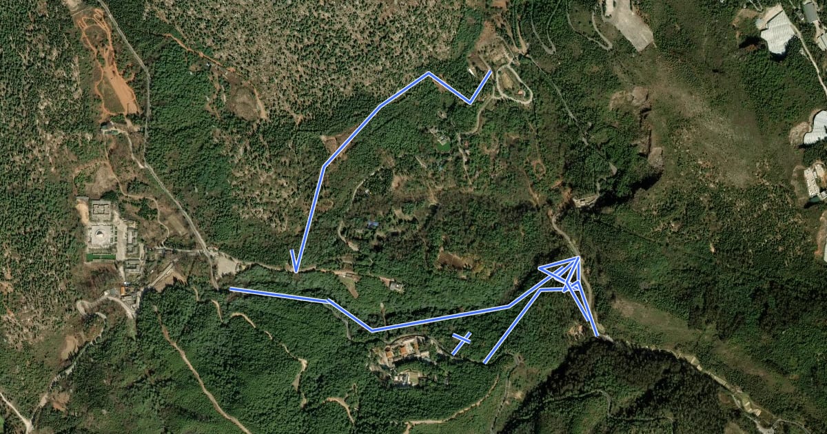 Маршрут 郊野-筇竹寺林道 на спутниковом снимке
