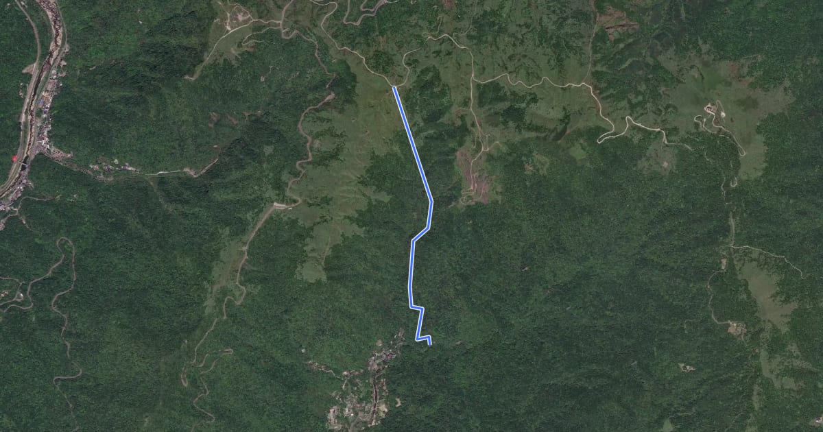 Маршрут 貂山古道 на спутниковом снимке