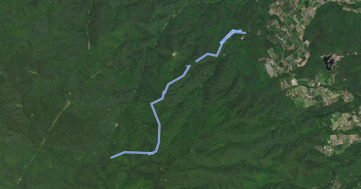 Маршрут 娯楽峠古道 на спутниковом снимке