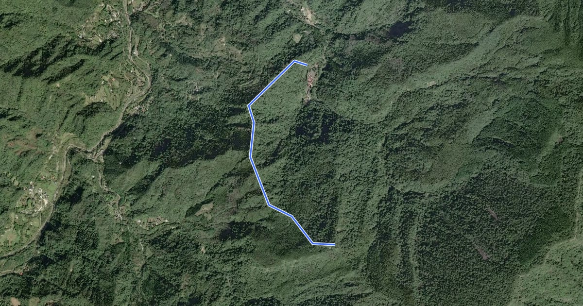 Маршрут 小東河山與大龍山登山路線 на спутниковом снимке