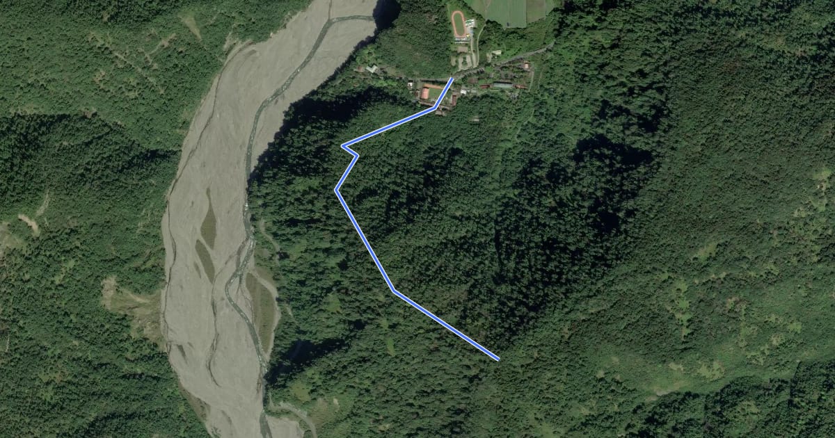 Маршрут 大同國中登烏帽子山路線 на спутниковом снимке