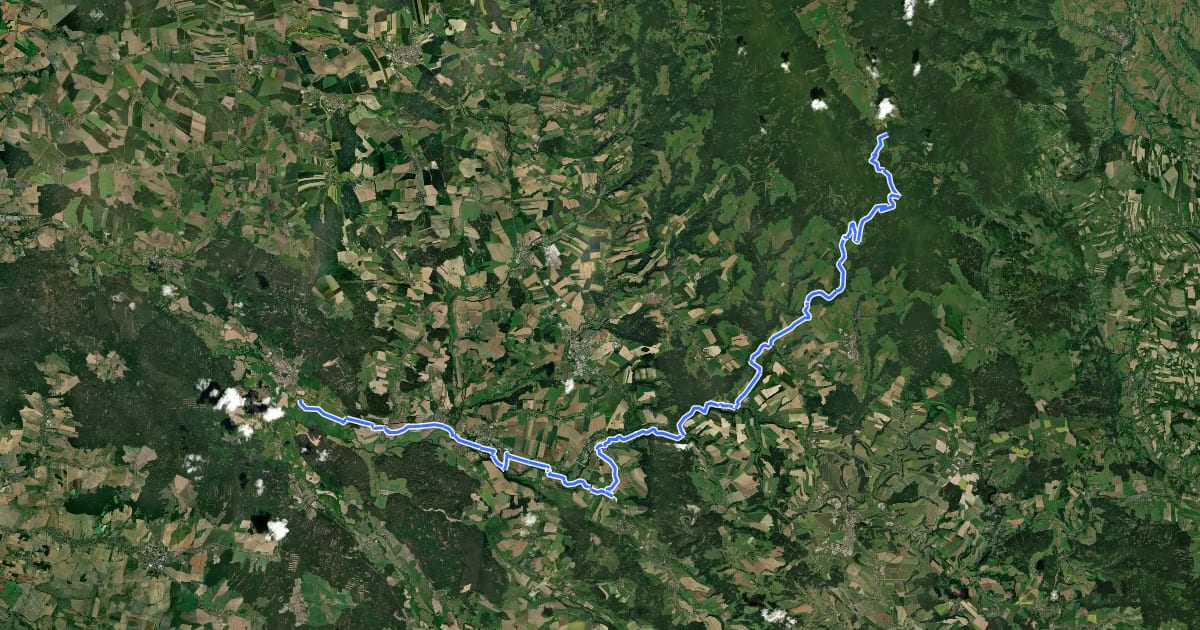 Маршрут 146 Lípa nad Orlicí - Orlické Záhoří на спутниковом снимке