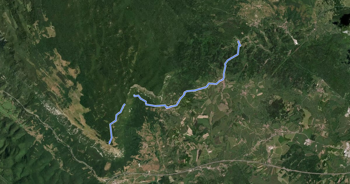 Маршрут 146 ~ Pot kurirjev in vezistov NOV Slovenije на спутниковом снимке