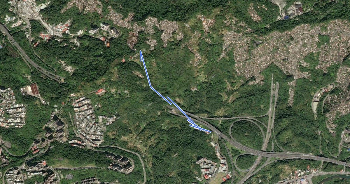Маршрут 拳山古道 на спутниковом снимке