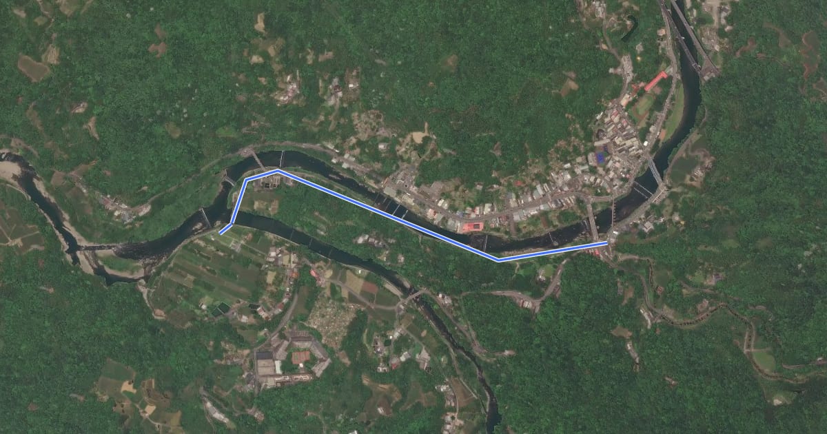 Маршрут 觀魚步道 на спутниковом снимке