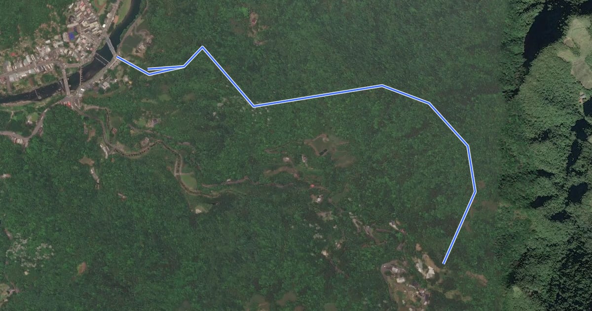 Маршрут 大尾山登山步道 на спутниковом снимке