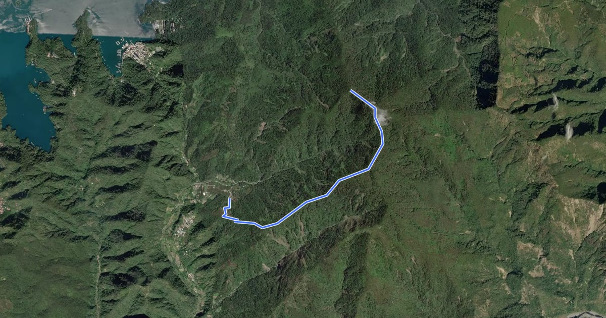 Маршрут 水社大山潭南線 на спутниковом снимке