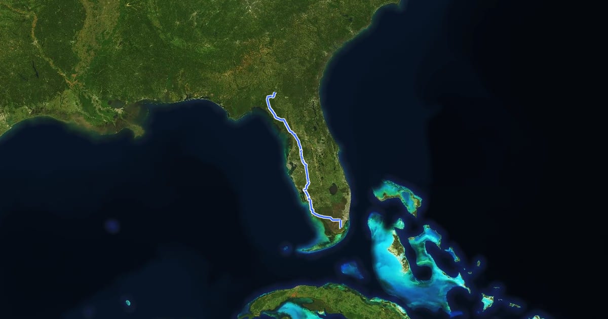 Маршрут 15 (Florida) на спутниковом снимке