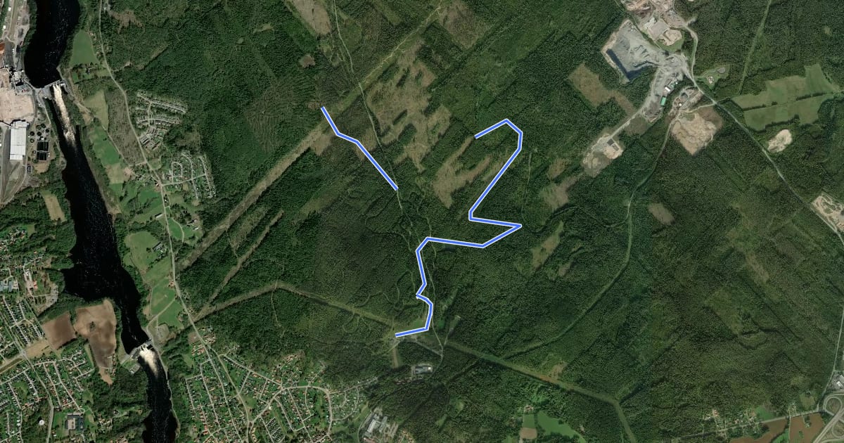 Маршрут 15 km на спутниковом снимке