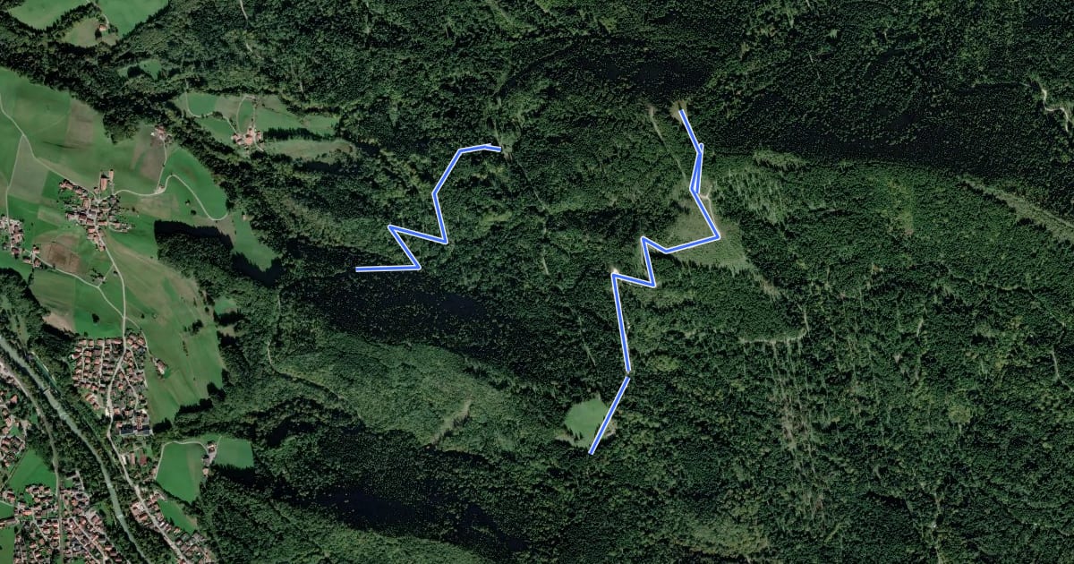 Маршрут 15 Ruhpolding - Rabenmoosalm - Zinnkopf на спутниковом снимке